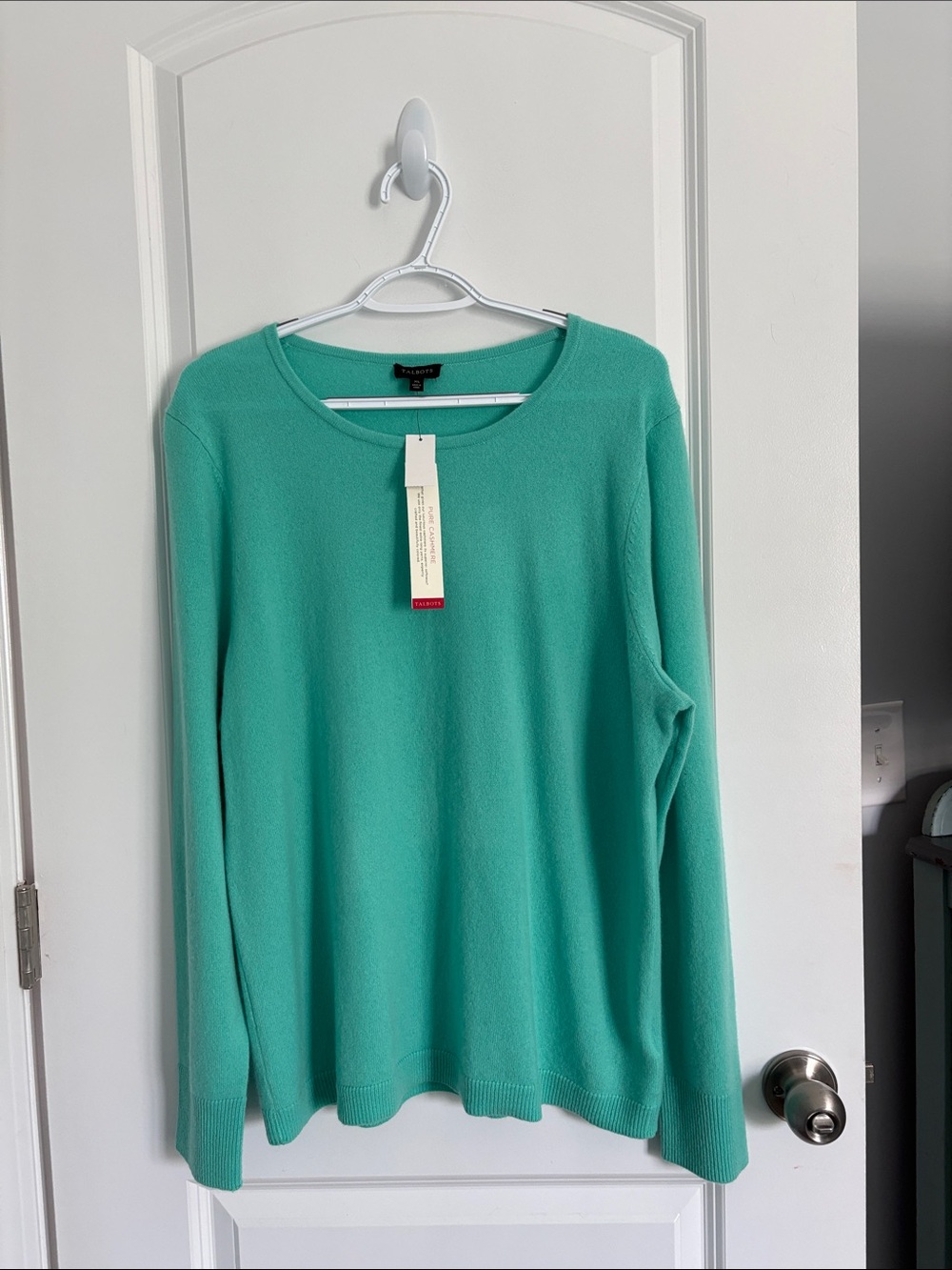 Talbots Mint Green Crewneck Sweater in Cashmere